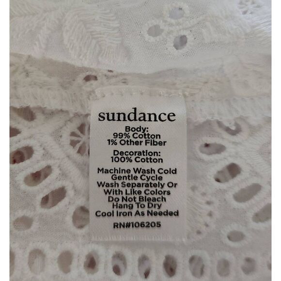 Sundance Jolene Elegance Eyelet Cottagecore Top Size XS - Picture 8 of 8